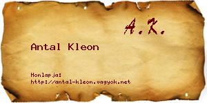 Antal Kleon névjegykártya